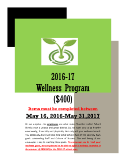 2016-17 Wellness Program ($400) - Chandler Unified School District