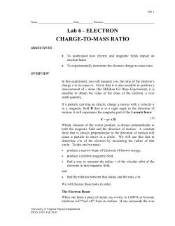 Electron Charge-To-Mass Ratio - ITS
