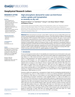 High atmospheric demand for water can limit forest carbon uptake