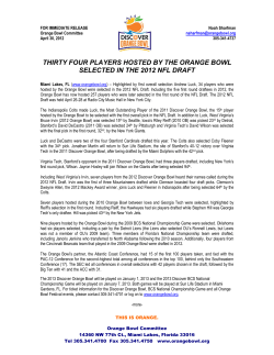 thirty four players hosted by the orange bowl selected in the 2012 nfl