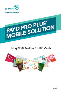 Using PAYD Pro Plus for Gift Cards