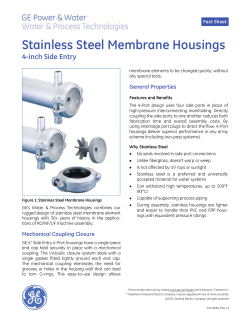 Stainless Steel Membrane Housing 4-inch side entry