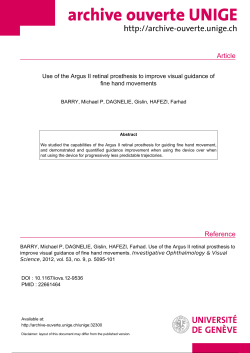 Article - Archive ouverte UNIGE