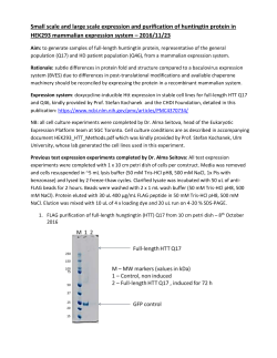 Small scale and large scale expression and purification of
