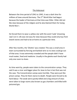 The Holocaust Between the time period of 1941 to 1945, it was a
