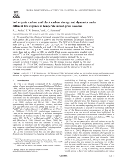 Soil organic carbon and black carbon storage and dynamics under