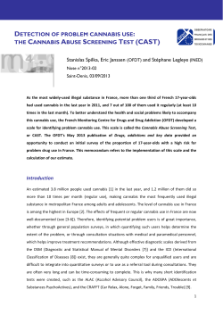 detection of problem cannabis use: the cannabis abuse