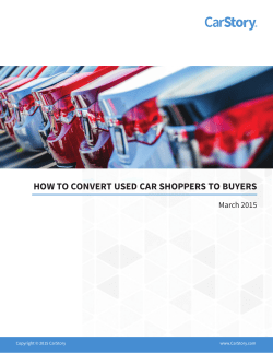 HOW TO CONVERT USED CAR SHOPPERS TO BUYERS
