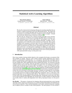 Statistical Active Learning Algorithms