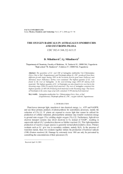 THE OXYGEN RADICALS IN ASTRAGALUS