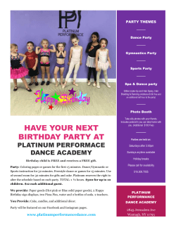 Gymnastics Party - Platinum Performance Dance Academy