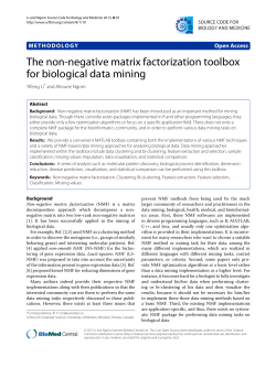 The non-negative matrix factorization toolbox for biological data