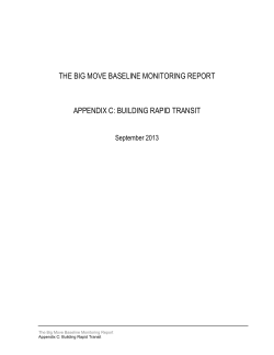 the big move baseline monitoring report appendix c