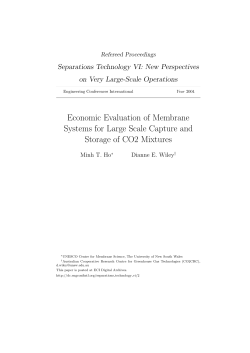 Economic Evaluation of Membrane Systems for Large Scale