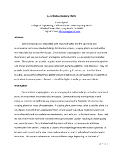 Decentralized Scalping Plants Kirstin Byrne College of