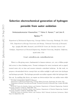 Selective electrochemical generation of hydrogen peroxide