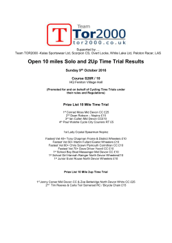 Northover`s Vet Team - Cycling Time Trials