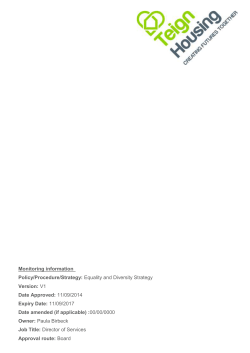 Equality and Diversity Strategy