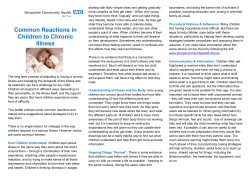 Common Reactions in Children to Chronic Illness