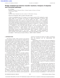 Bridge mediated two-electron transfer reactions
