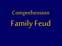 Comprehension Family Feud