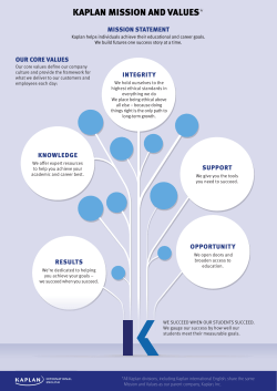 kaplan mission and values