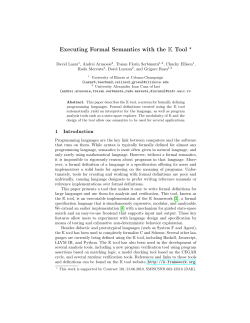 Executing Formal Semantics with the K Tool