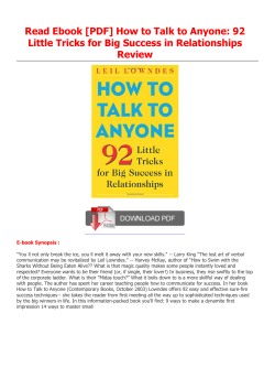 Read Ebook  How to Talk to Anyone: 92 Little