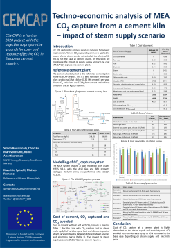 Introduction Reference cement plant CEMCAP is a Horizon 2020
