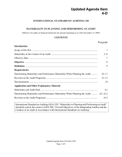 Updated Agenda Item 4-D - ISA 320