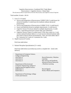 Cognitive Neuroscience--Combined Ph.D. Triple Major