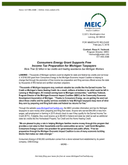 Consumers Energy Grant Supports Free Income Tax Preparation for