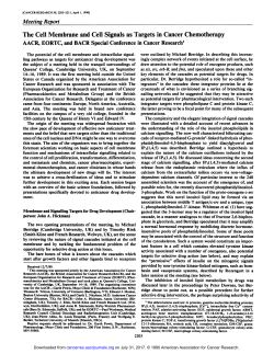 The Cell Membrane and Cell Signals as Targets