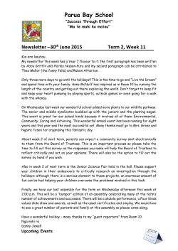 30-June-2015 - Parua Bay School