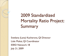 2009 Standardized Mortality Ratio Project