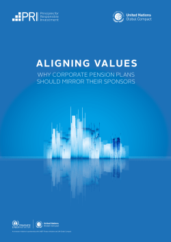 aligning values - Principles for Responsible Investment