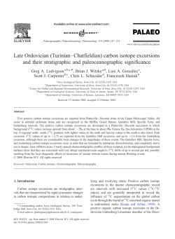 Late Ordovician (Turinian&ndash;Chatfieldian) carbon isotope excursions