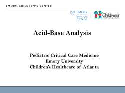 2011 Acid base - Emory Department of Pediatrics
