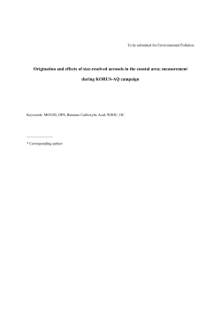 To be submitted for Environmental Pollution Origination and effects