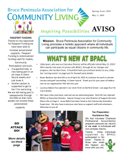 Mission: Bruce Peninsula Association for Community Living