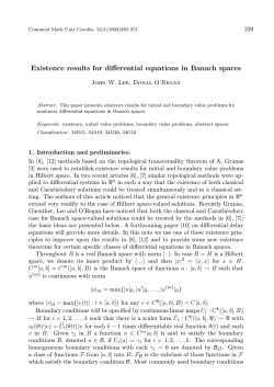 Existence results for differential equations in Banach spaces
