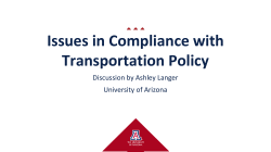 Issues in Compliance with Transportation Policy