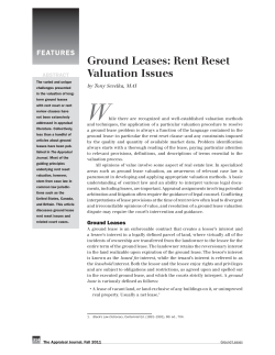 Ground Leases: Rent Reset Valuation Issues