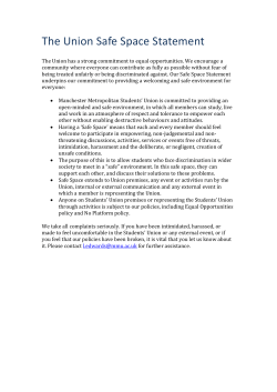 Safe Space Statement