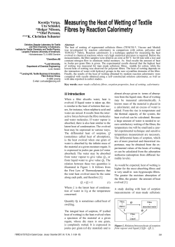 Measuring the Heat of Wetting of Textile Fibres by Reaction