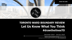 Let Us Know What You Think - Toronto Ward Boundary Review