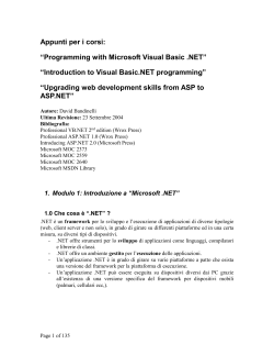 Appunti .NET - David Bandinelli