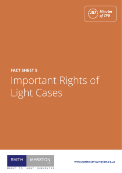Important Rights of Light Cases - Smith Marston Right to Light