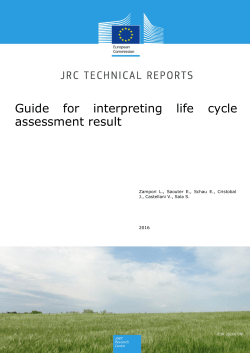 Guide for interpreting life cycle assessment result