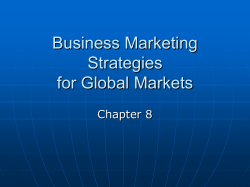 Business Marketing Strategies for Global Markets
